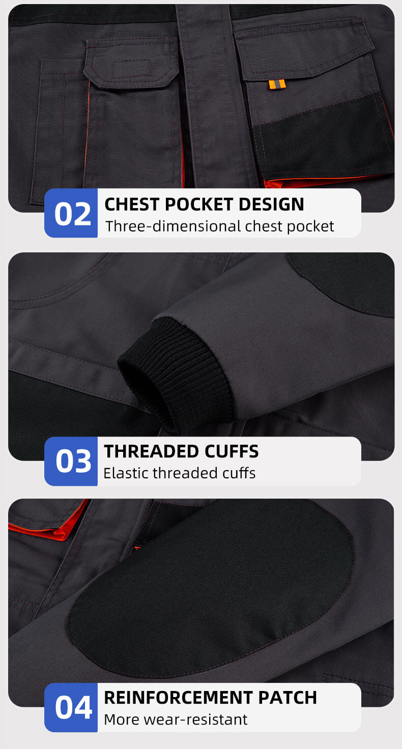 Jacket with logo mechanic logging maintenance workwear jacket men7