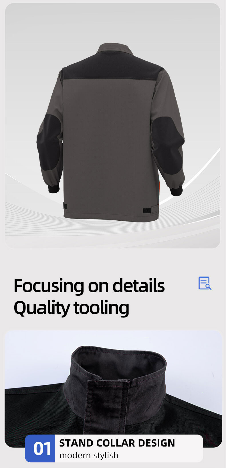 Jacket with logo mechanic logging maintenance workwear jacket men6