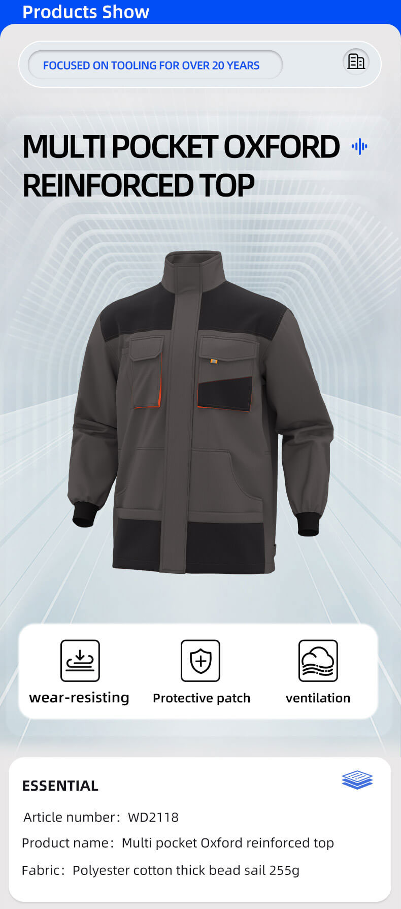 Jacket with logo mechanic logging maintenance workwear jacket men
