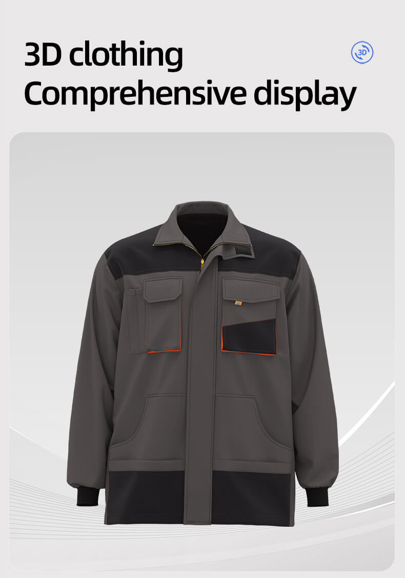 Jacket with logo mechanic logging maintenance workwear jacket men4