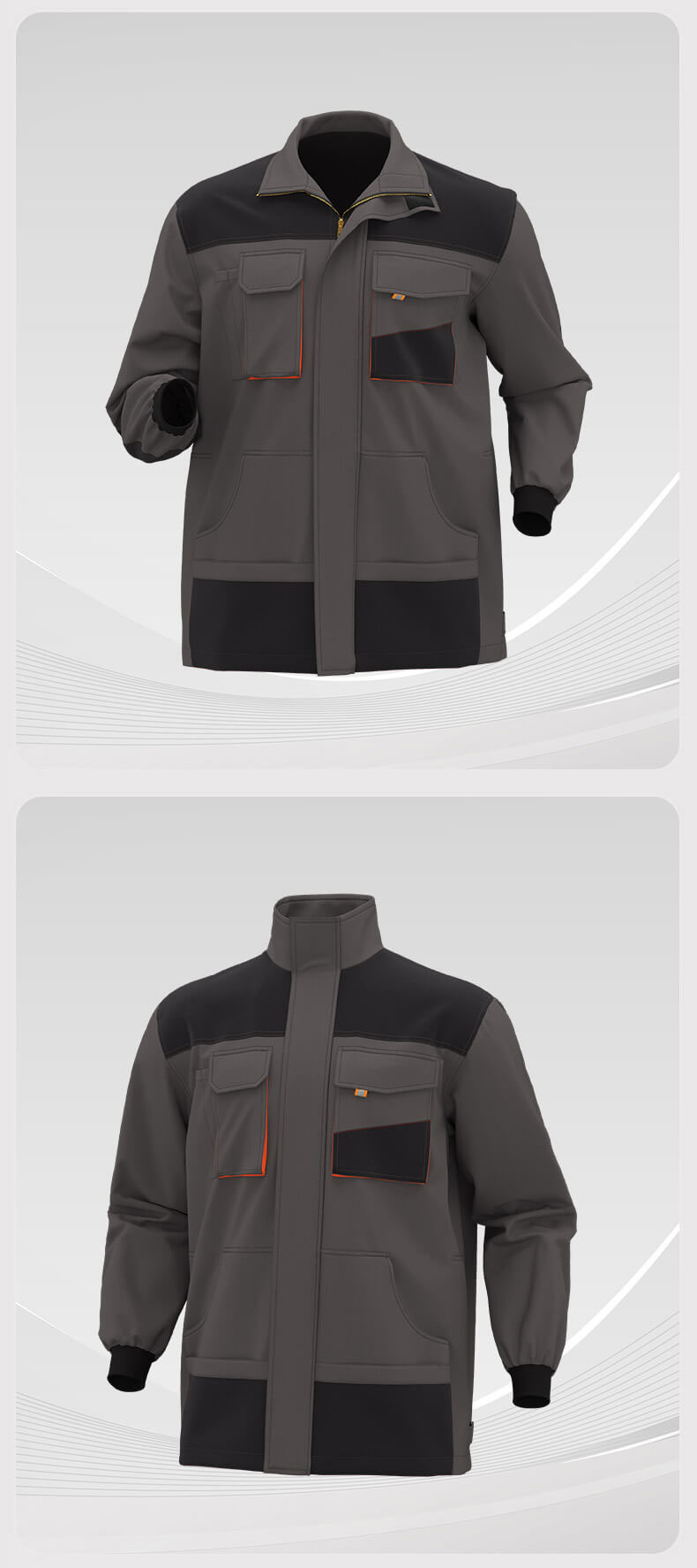 Jacket with logo mechanic logging maintenance workwear jacket men5