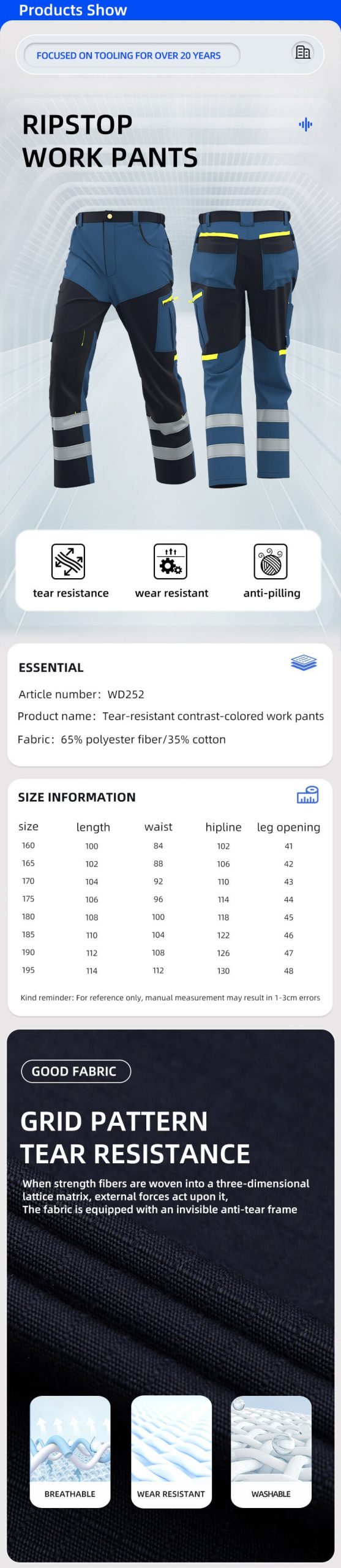 introduction-to-wd252-work-pants-materials-and-sizes