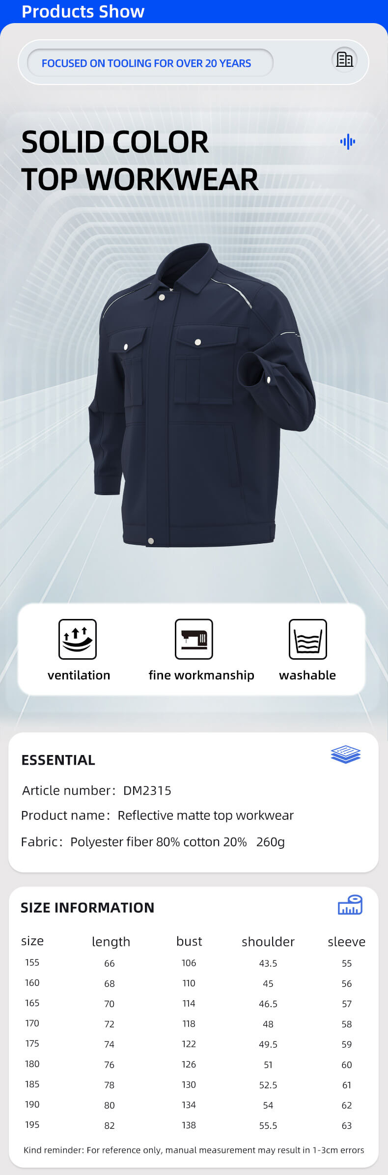 Construction maintenance work clothes jacket men’s factory wholesale