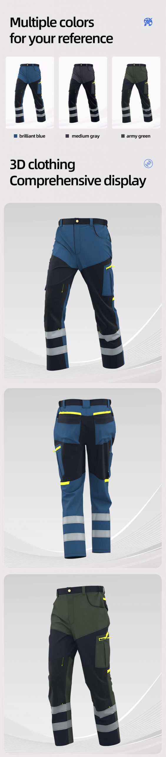 three-colors-of-wd252-work-pants