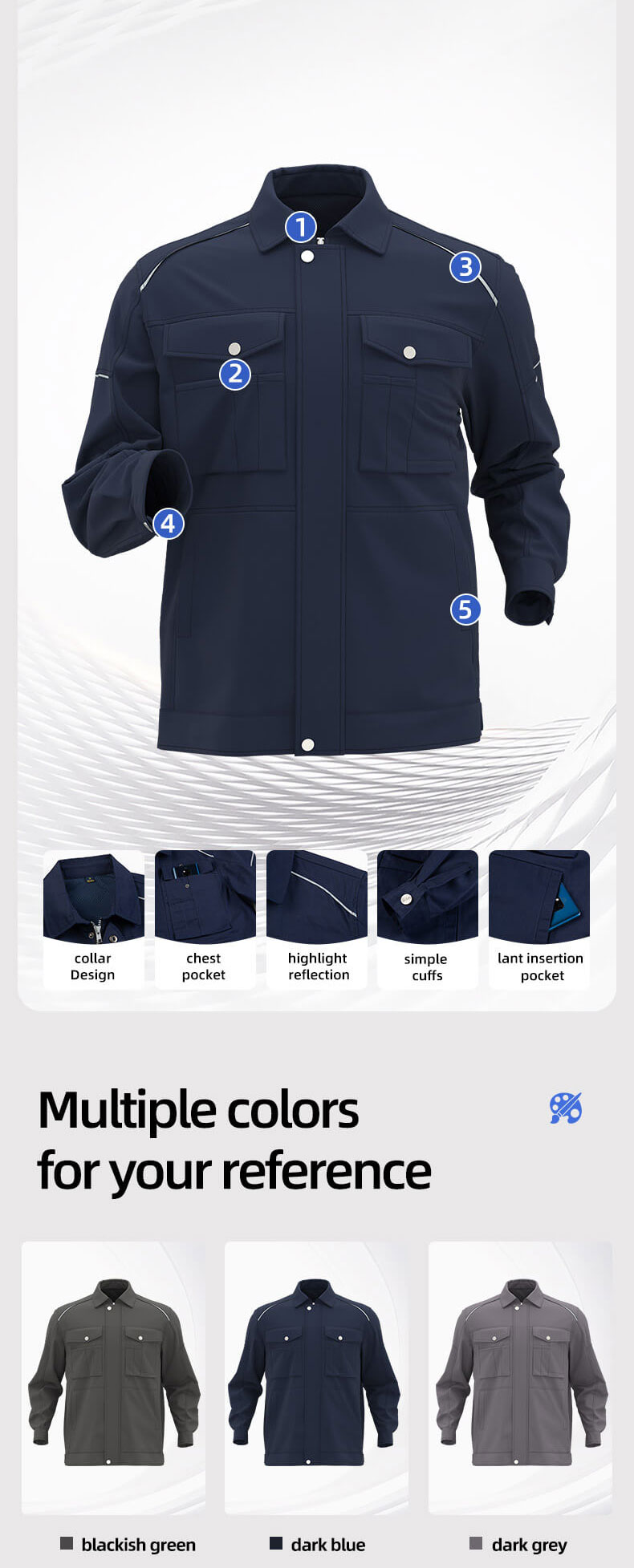 Construction maintenance work clothes jacket men’s factory wholesale2