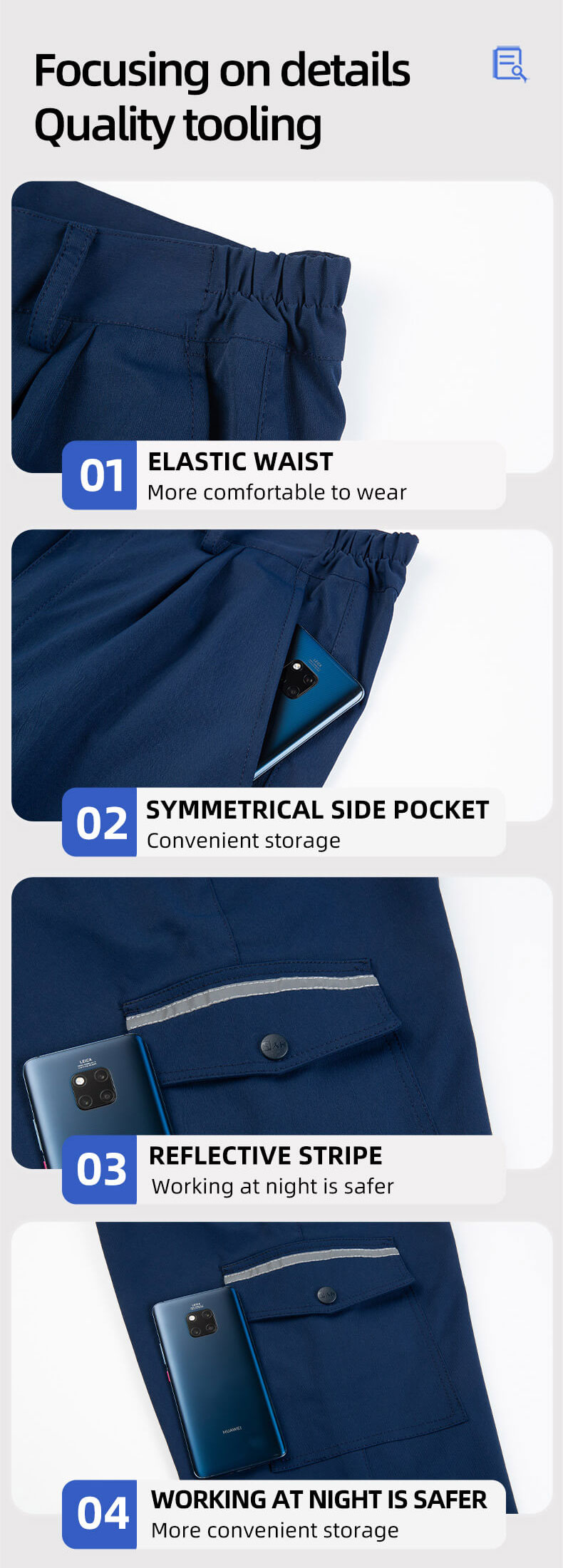 Electrician elastic work pants workers work pants7