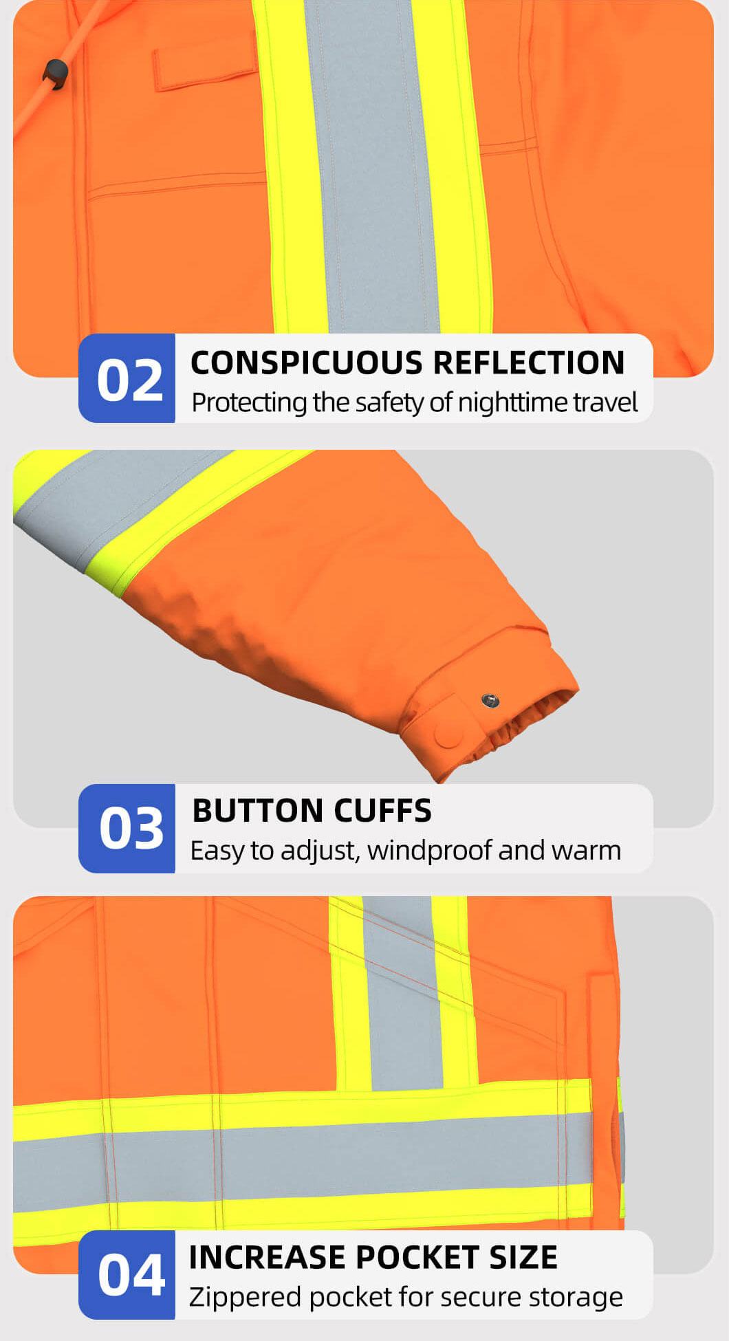 High-Visibility Reflective Winter Jacket7
