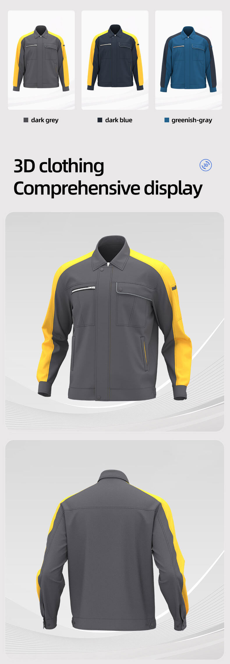 High-quality wear-resistant work clothes for men factory direct sales3