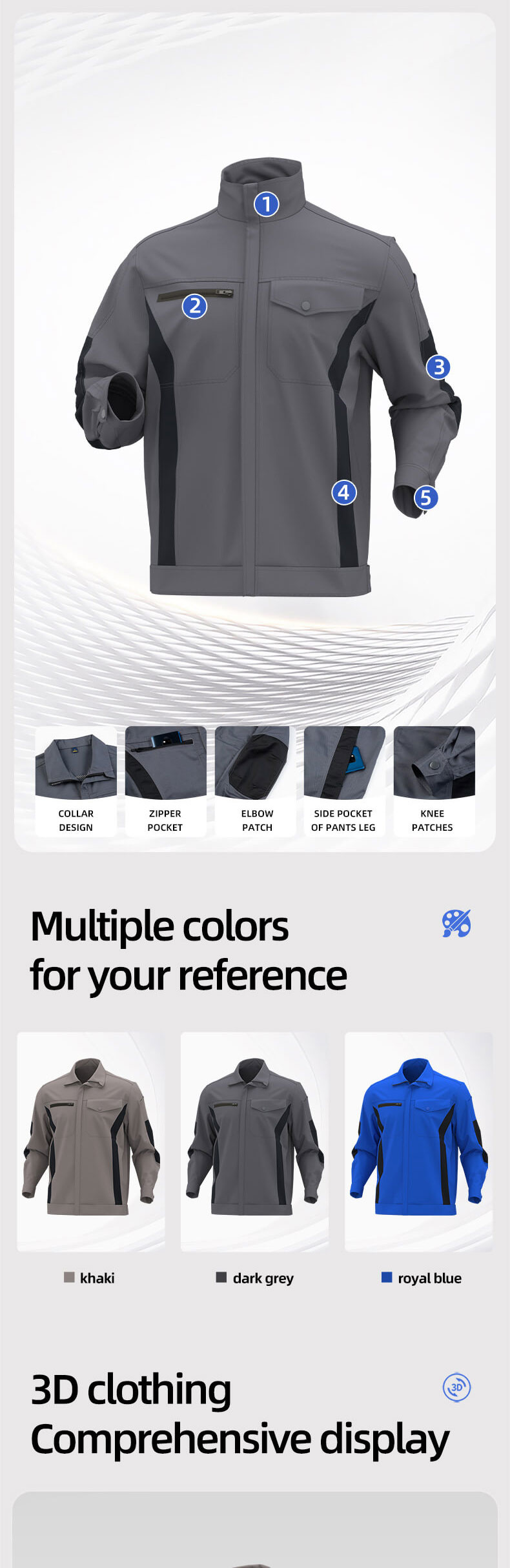 Wear-resistant work clothes jacket manufacturers factory workshop mechanics must3