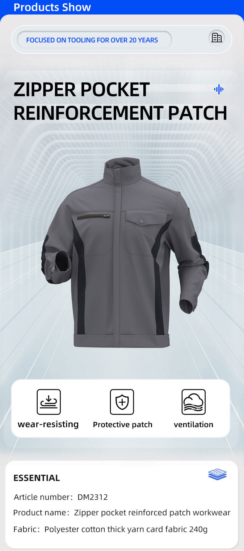 Wear-resistant work clothes jacket manufacturers factory workshop mechanics must