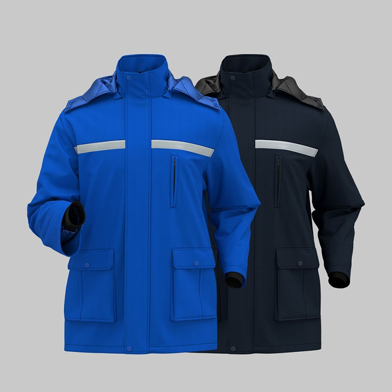 Detachable Wide High Visibility Mid-Length Winter Work Jacket