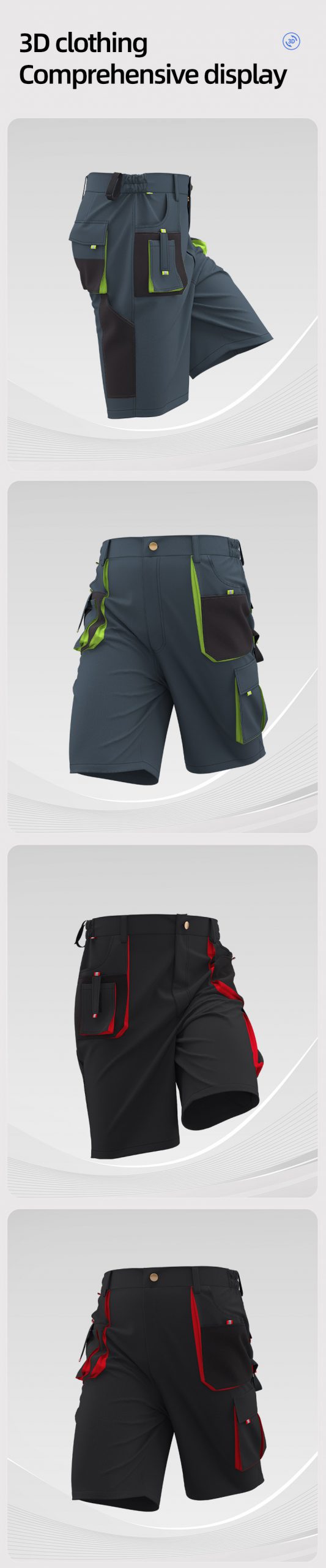 WF299 Multi-pocket Fashion Work Shorts