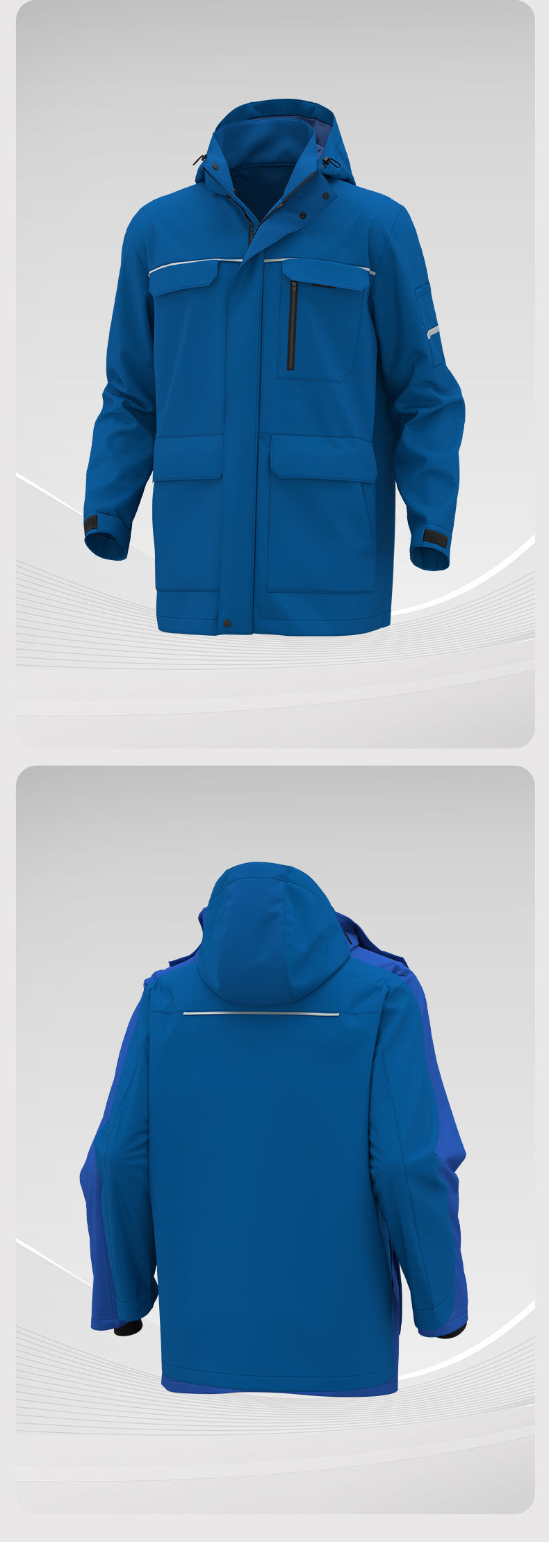 Winter 100% Cotton Detachable Fashion Jacket6