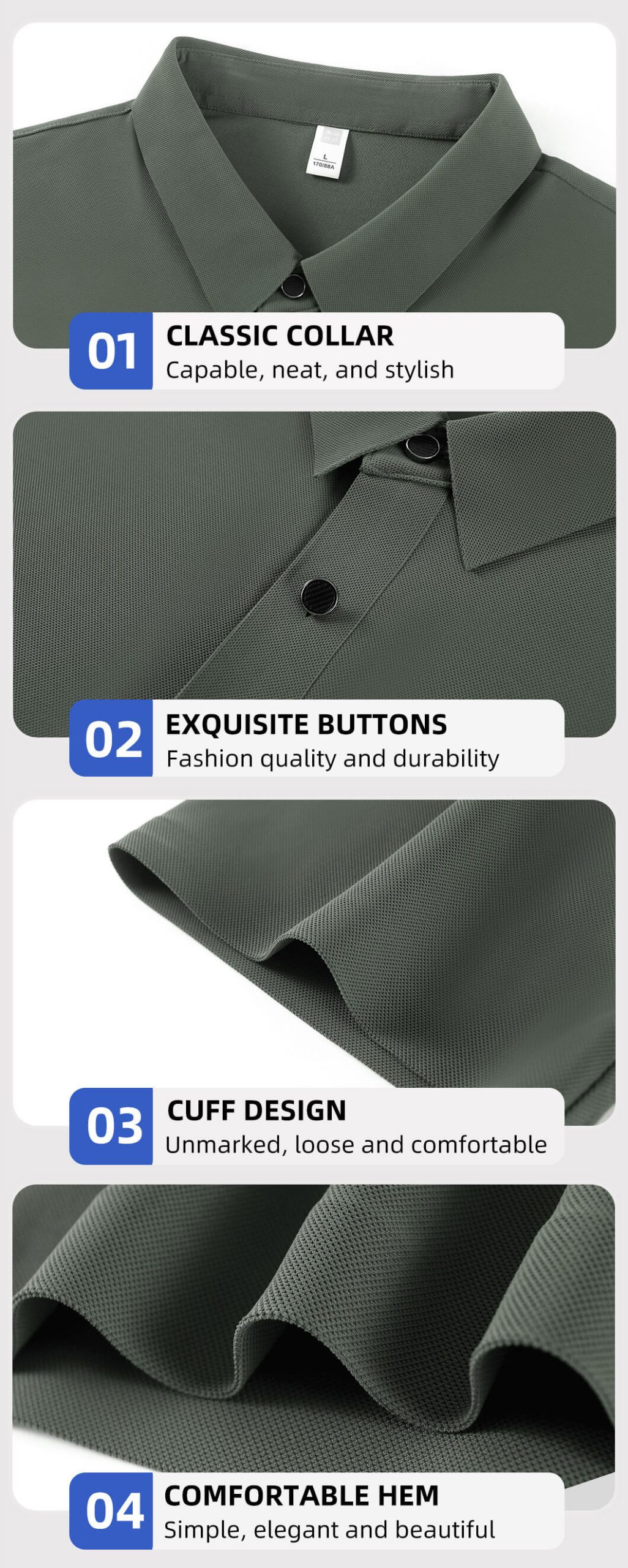 Seamless high-elastic workwear POLO shirt7