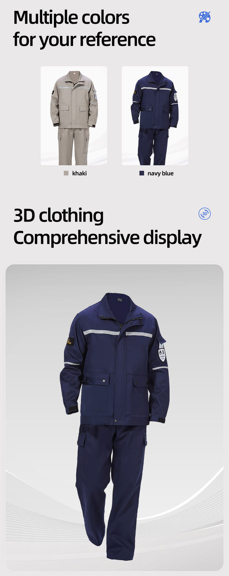 High visibility Flame Retardant Antistatic Protective Clothing6