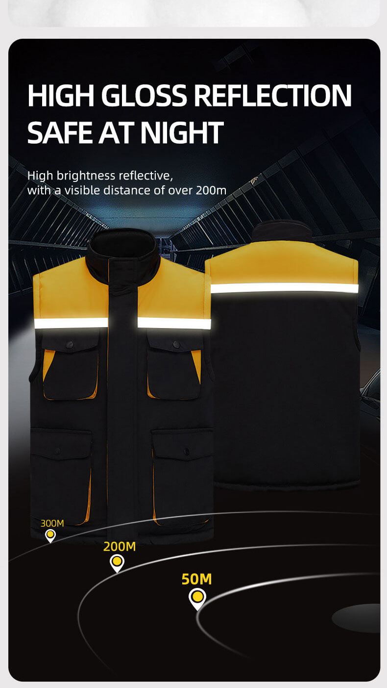 Winter high visibility anti-static work vest9