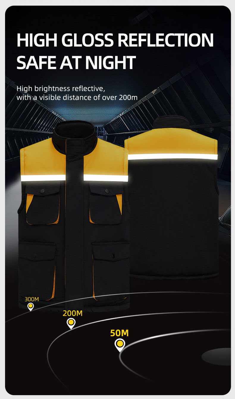 Winter high visibility anti-static work vest9