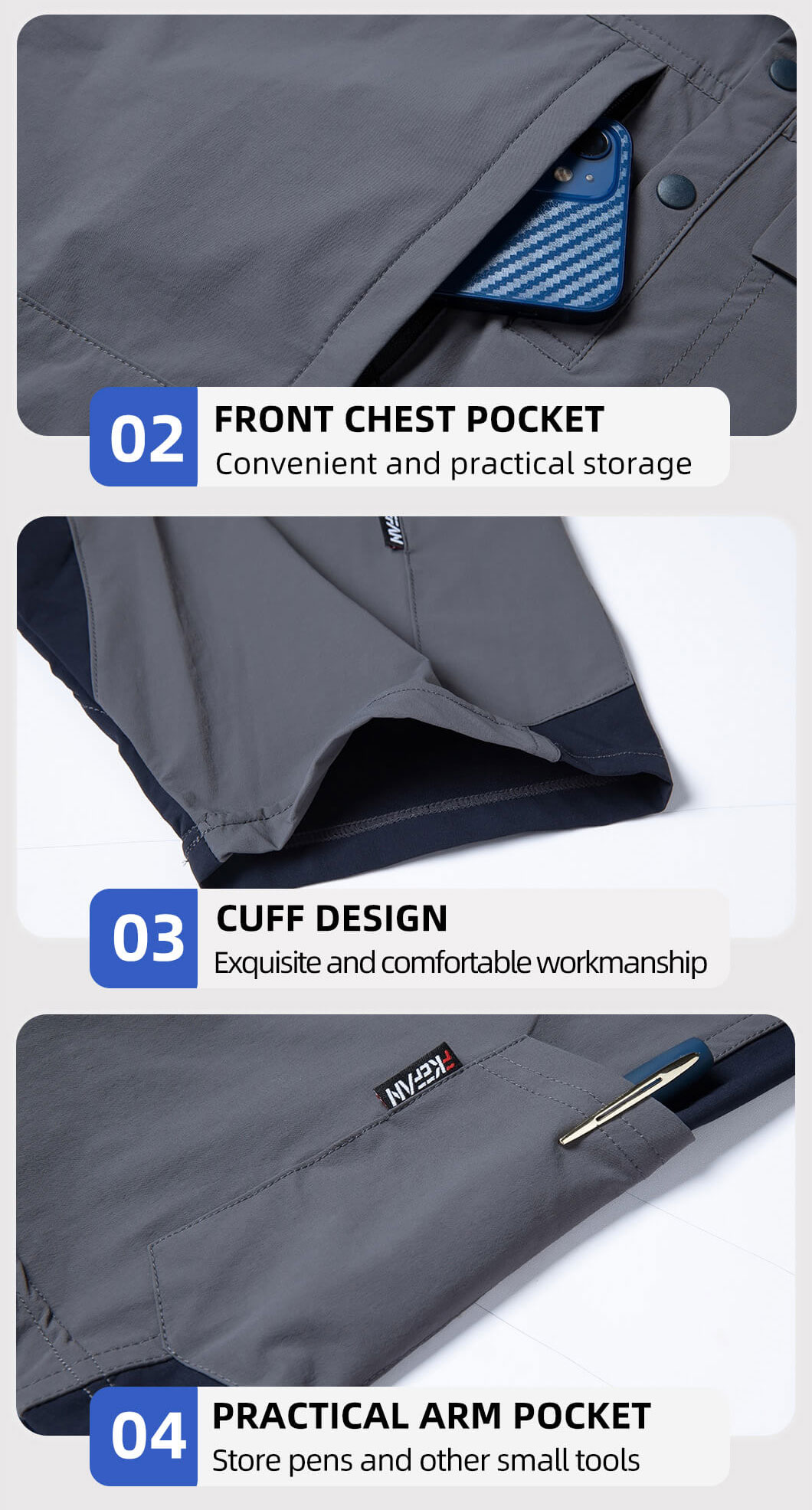 Quick-drying short-sleeved Uniform Work T-shirt Suit7