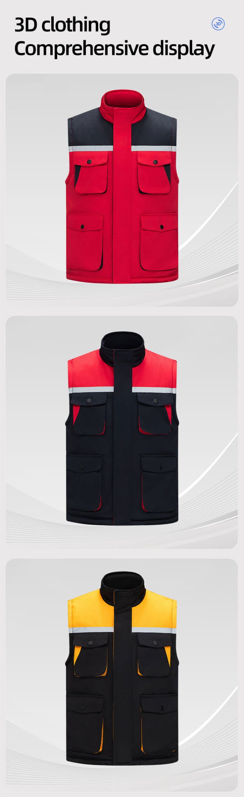 Winter high visibility anti-static work vest11