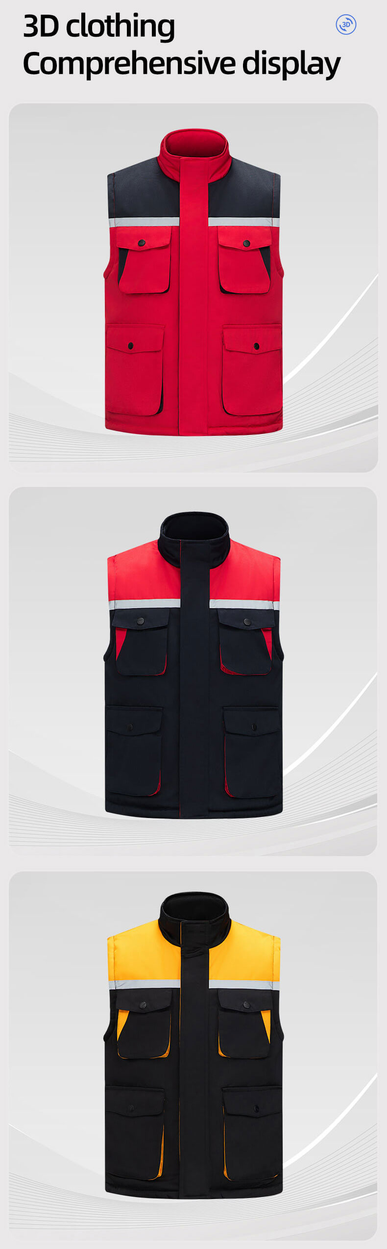 Winter high visibility anti-static work vest11