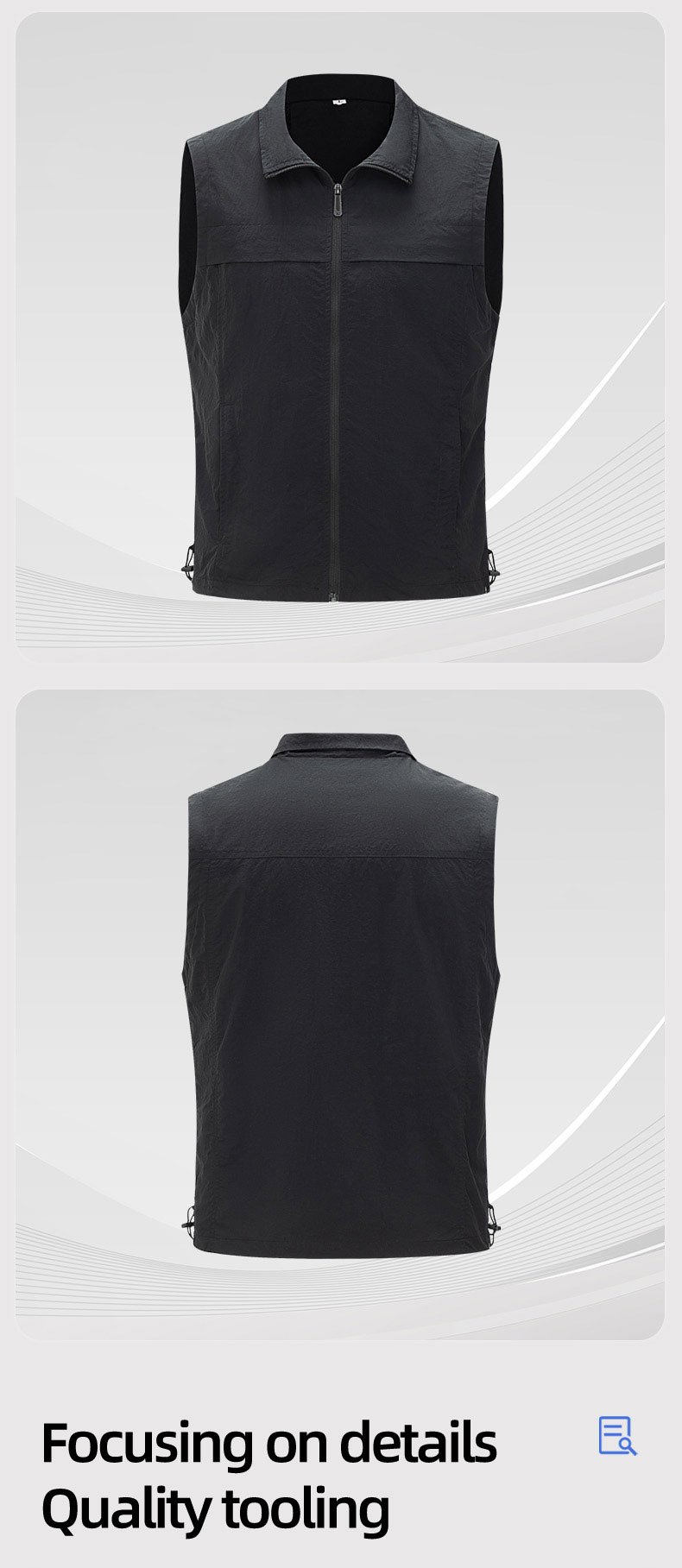 Matte cloth emergency management solid color vest11