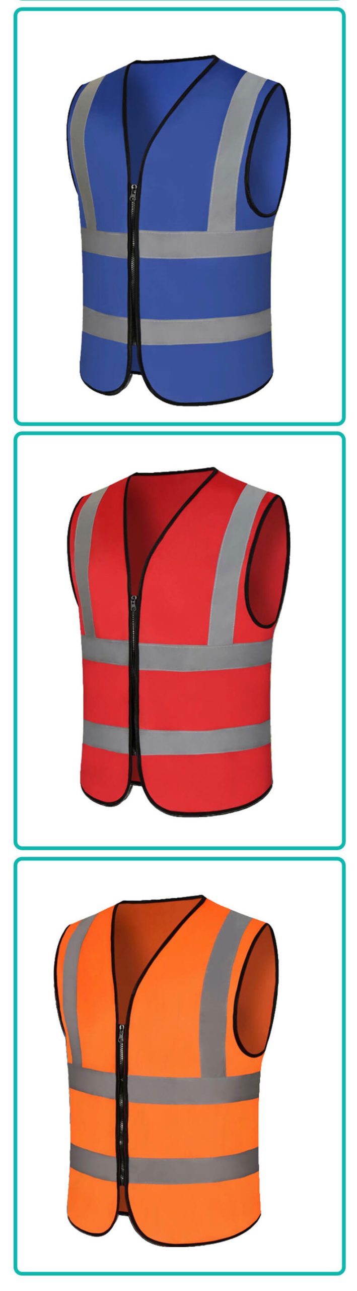 Two vertical and two horizontal high visual workwear vest12