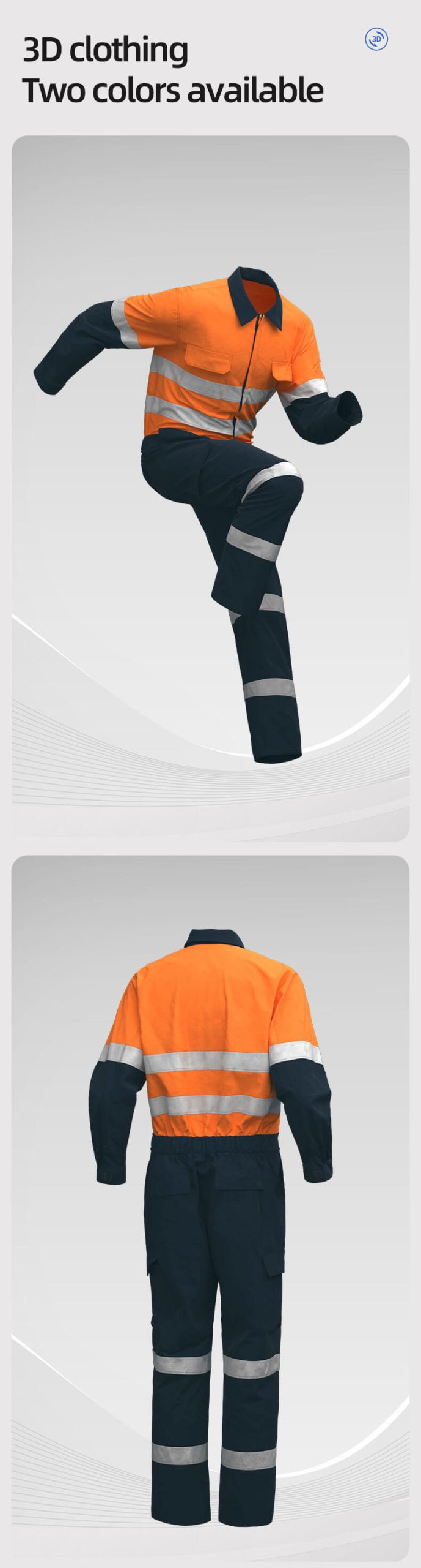 Summer thin cotton high-visibility coveralls5