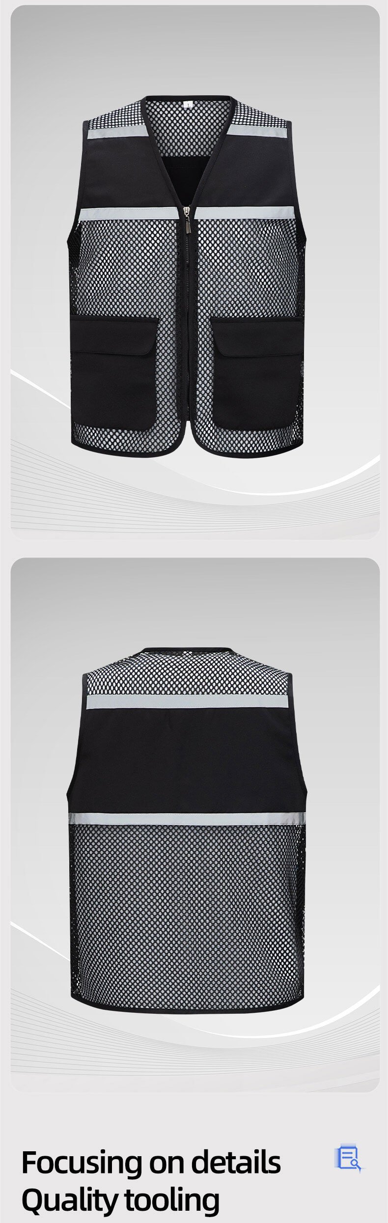 High visibility mesh work vest12