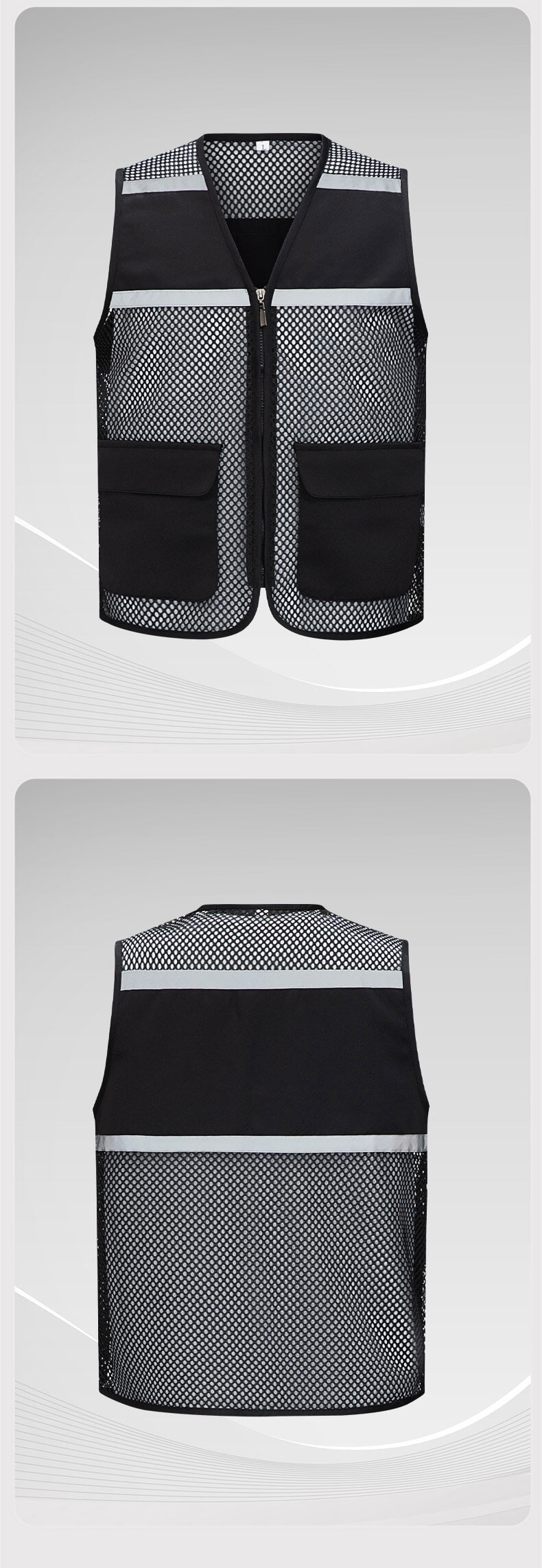 High visibility mesh work vest12