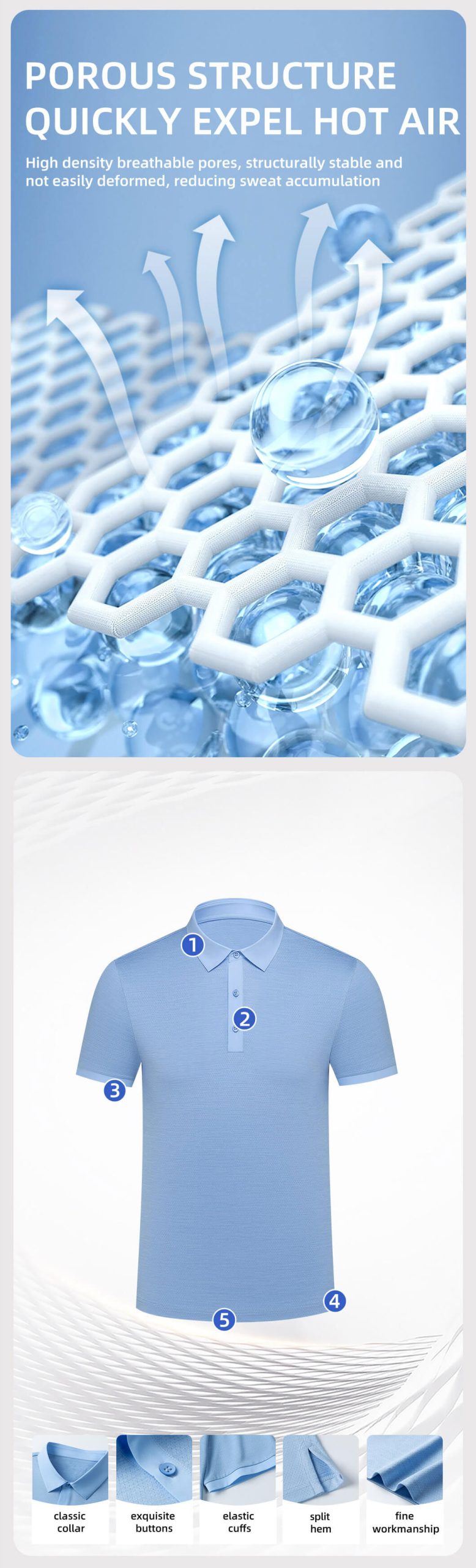 Quick-drying breathable short-sleeved work T-shirt2