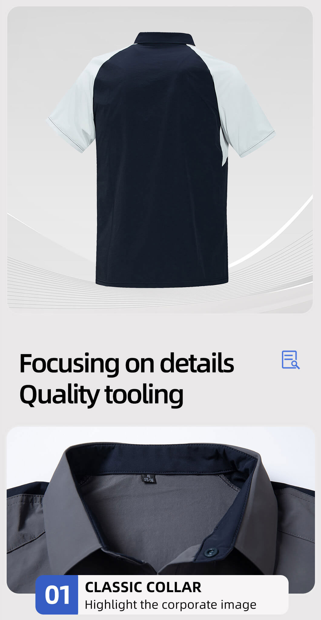 Quick-drying short-sleeved Uniform Work T-shirt Suit6