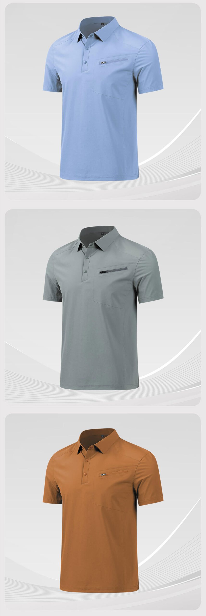 High-quality laminated YKK work T-shirt4