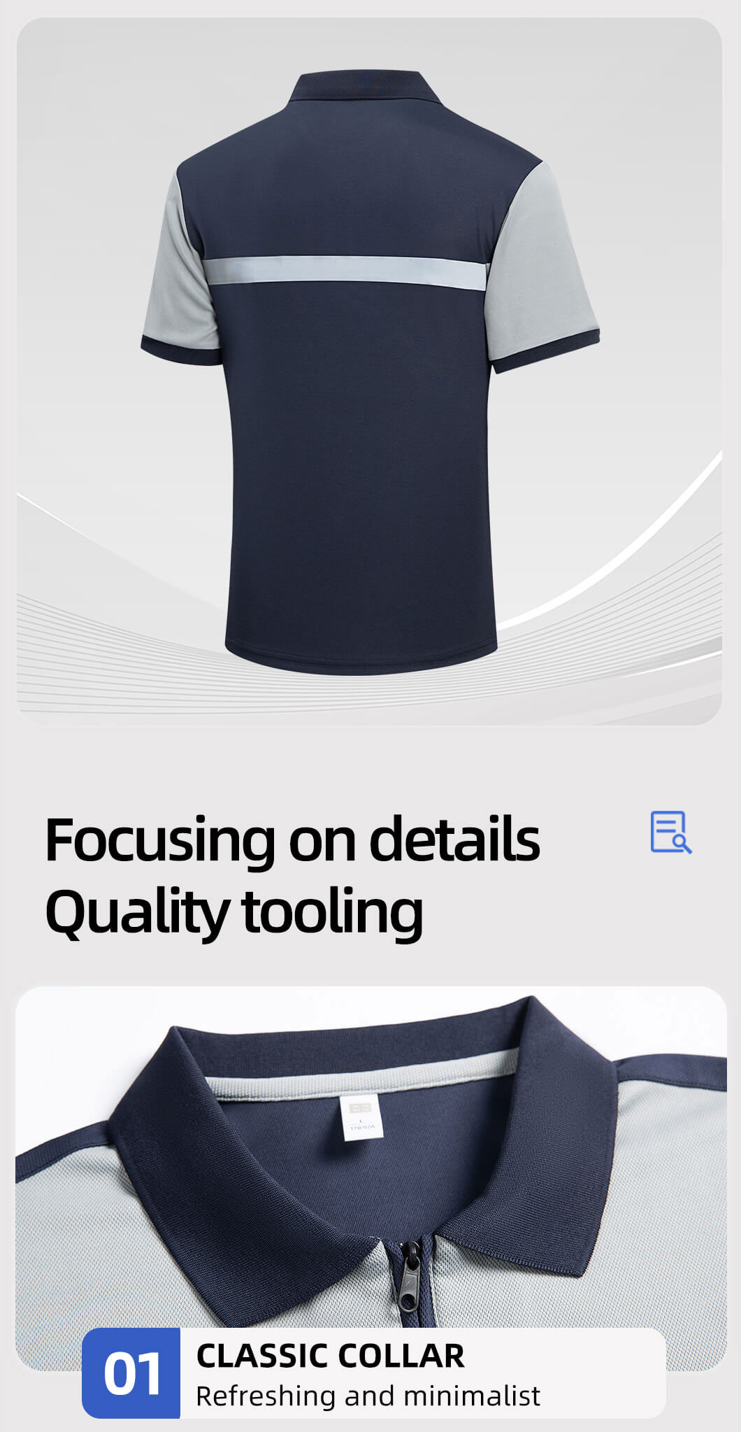 High Visibility Zipper Quick Dry Workwear T-shirt6