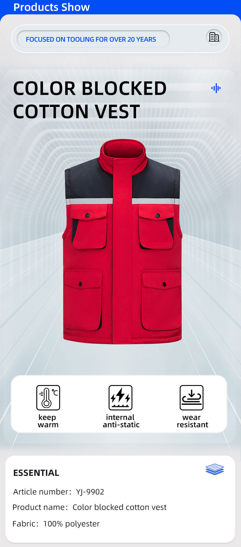 Winter high visibility anti-static work vest6