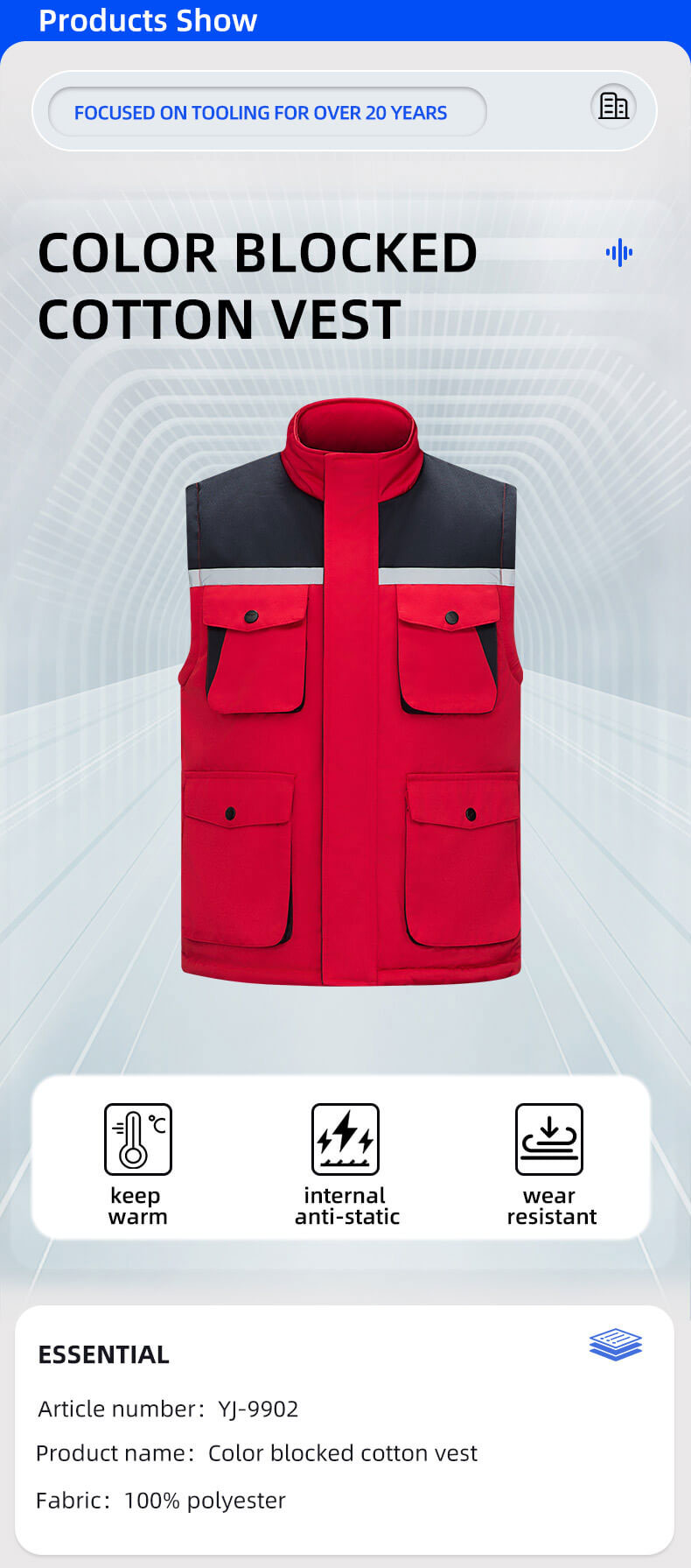 Winter high visibility anti-static work vest6