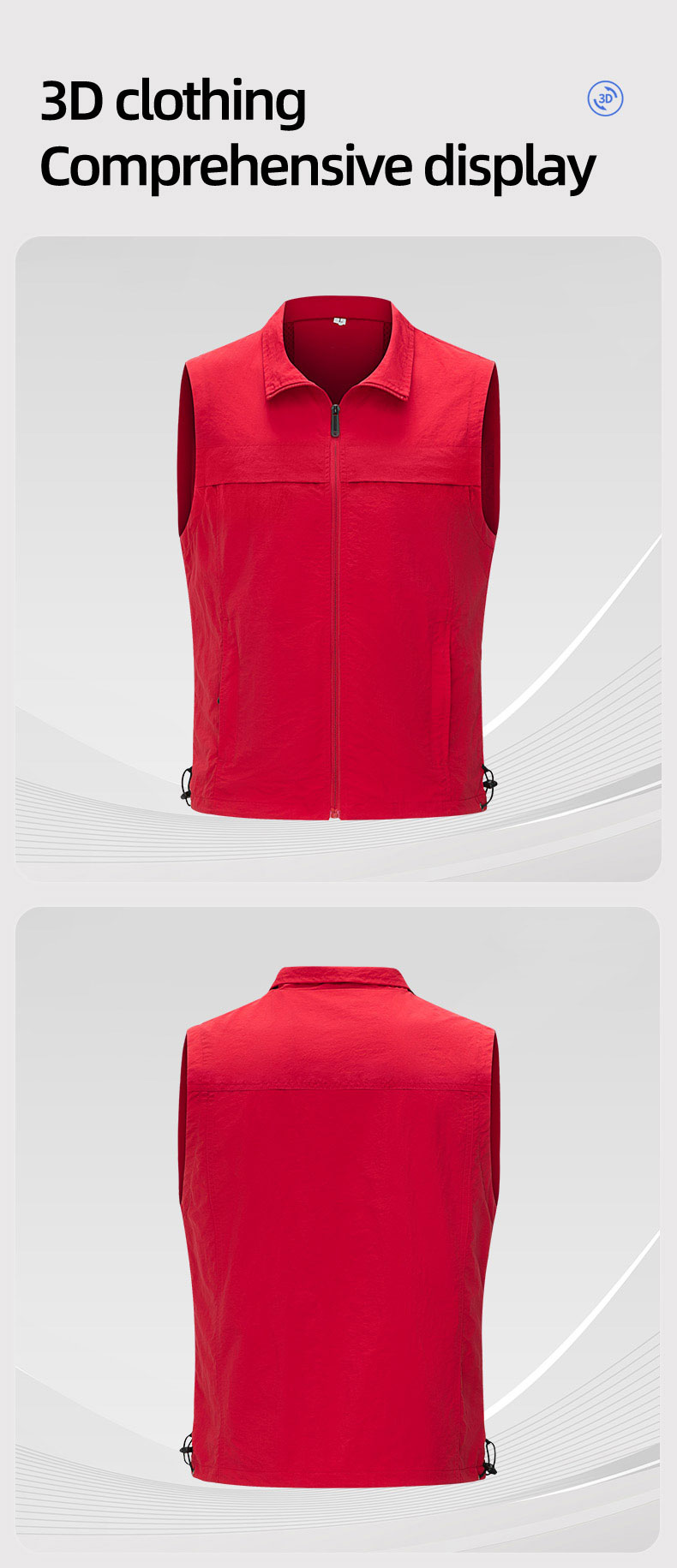 Matte cloth emergency management solid color vest9