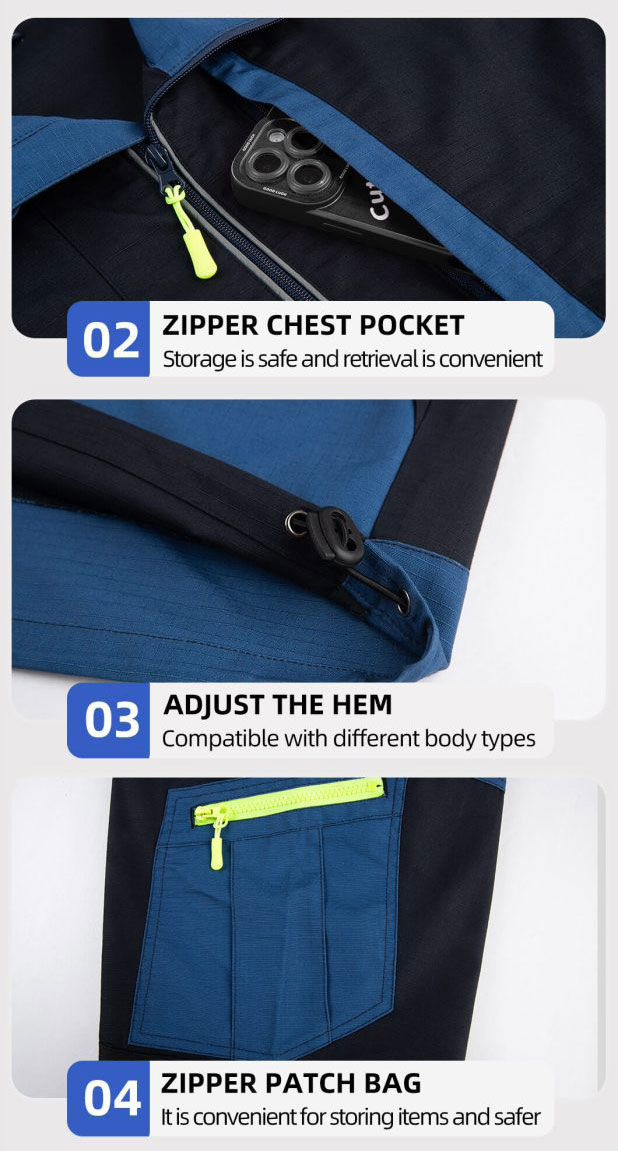 Rip-resistant workwear for men, wear-resistant safety workwear with custom logos5