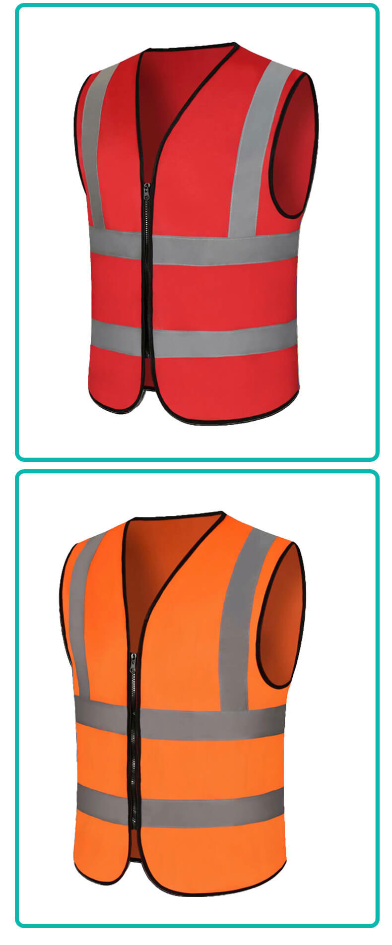 Two vertical and two horizontal high visual workwear vest13
