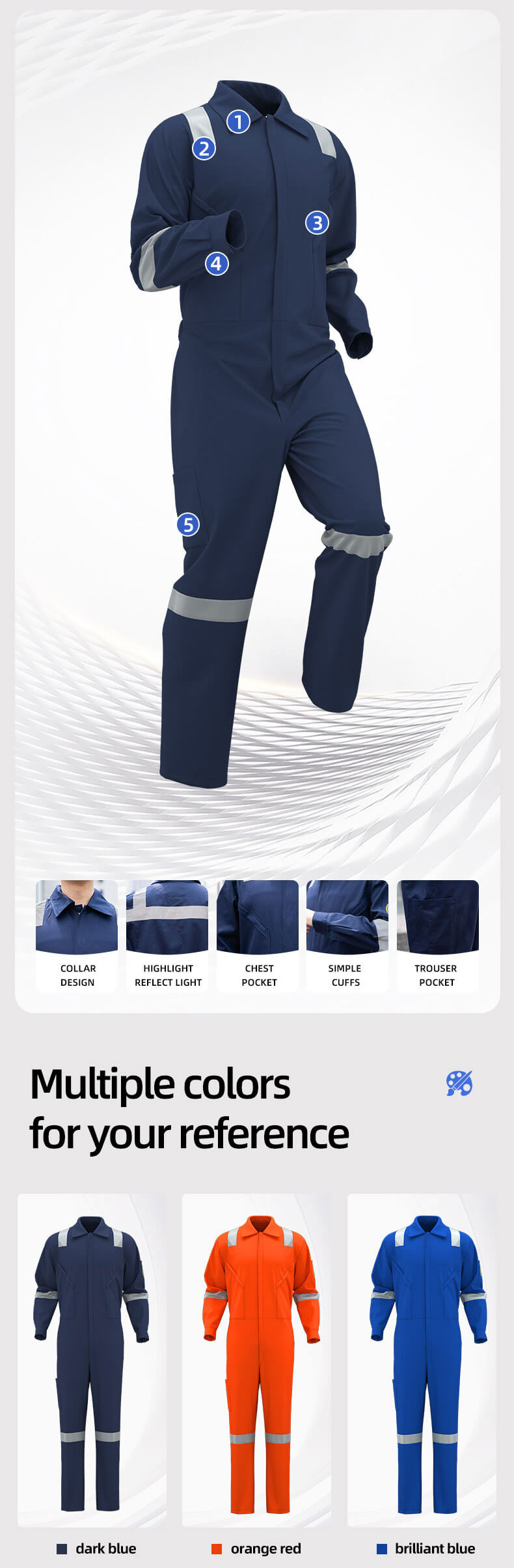 Cotton anti-static flame-retardant coveralls9