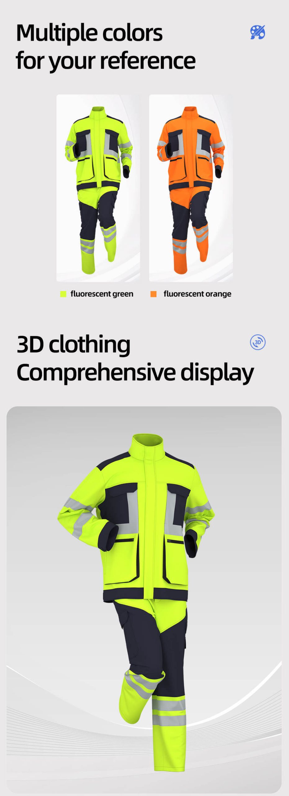 Winter high-visibility waterproof cold-proof fleece work clothes suit5