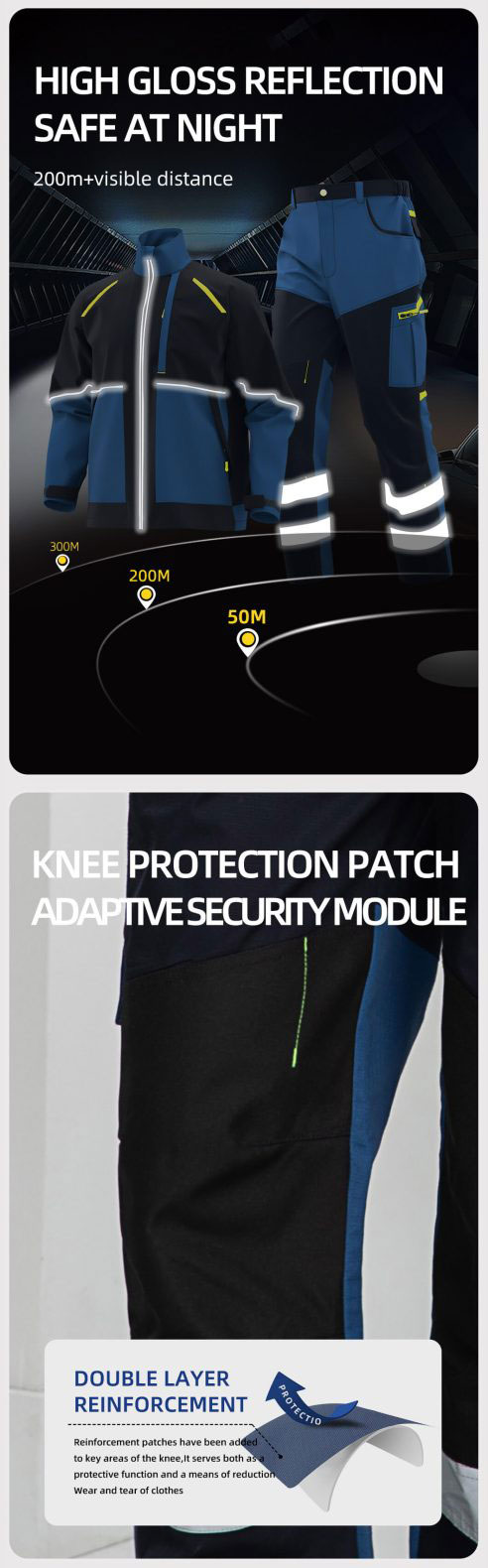 Rip-resistant workwear for men, wear-resistant safety workwear with custom logos2