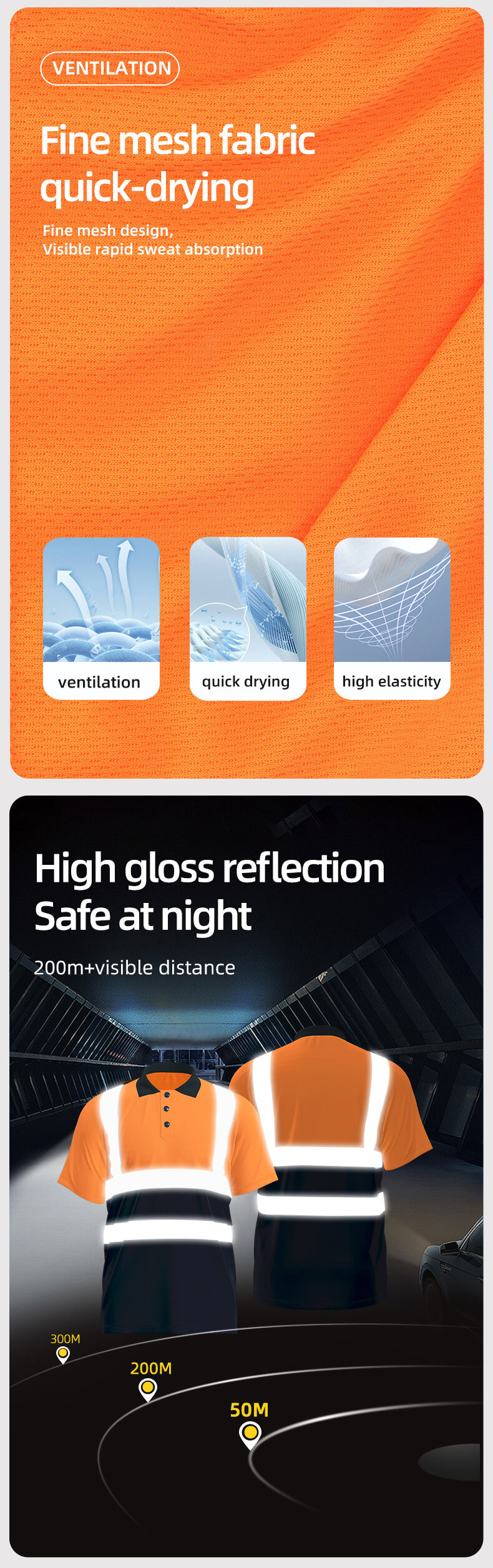 Summer High-visibility Safety Polo Shirt3