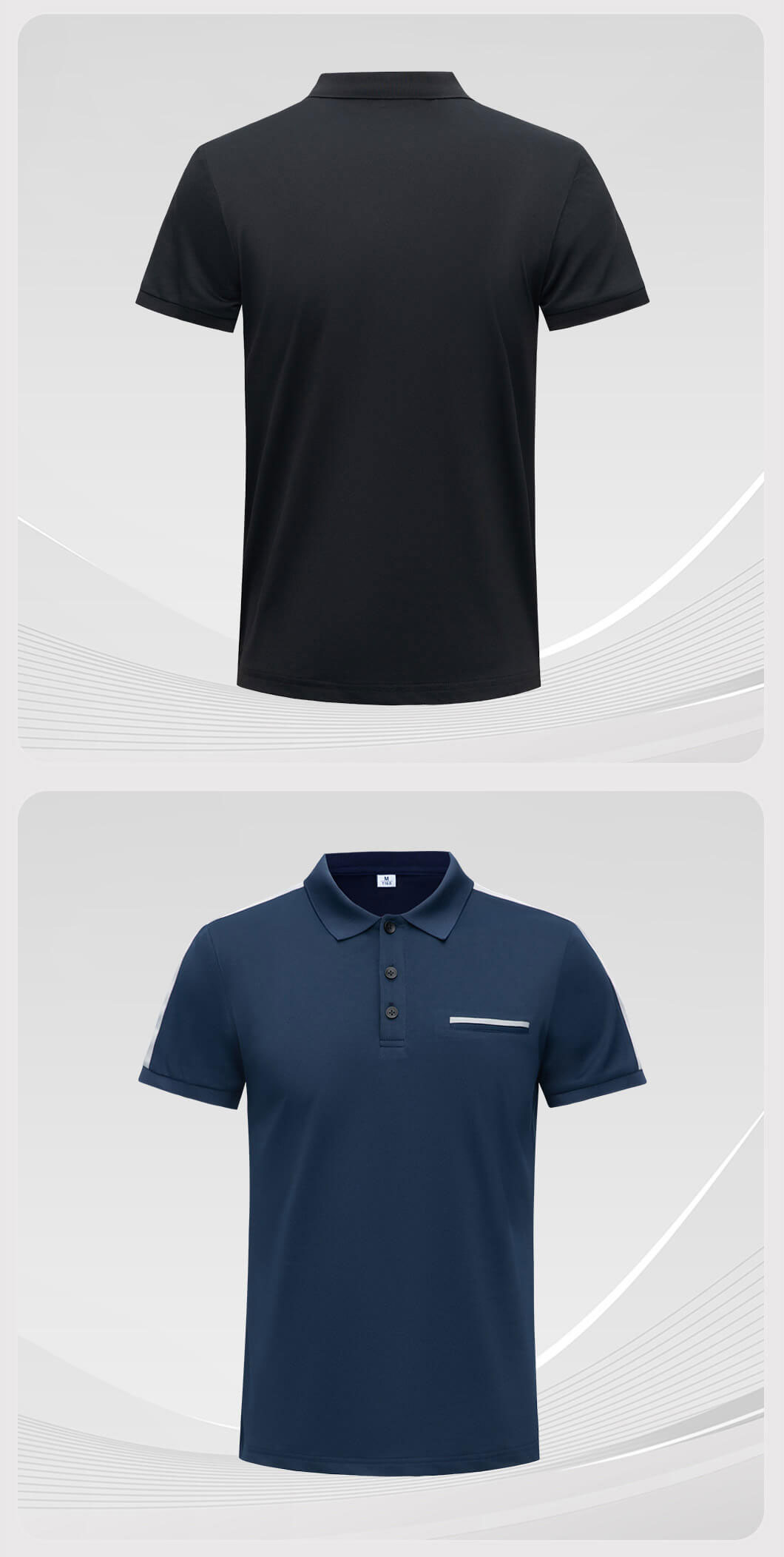 Stand collar quick-drying work T-shirt5