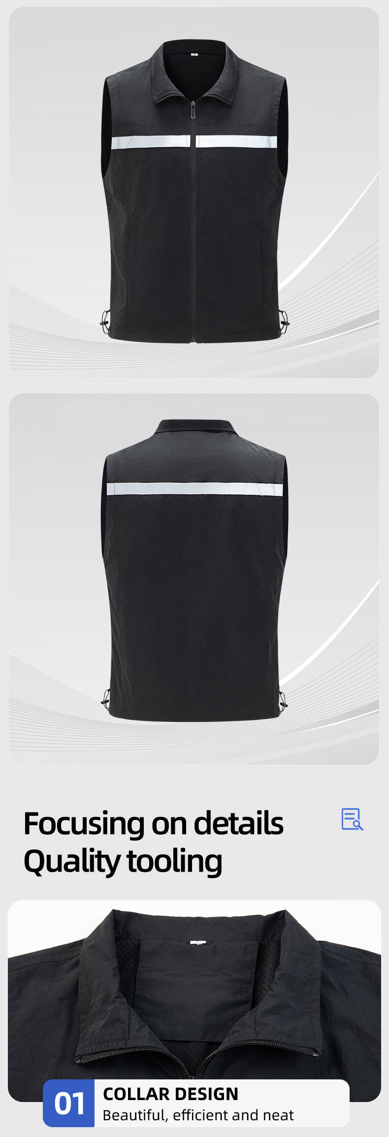 High visibility waterproof work vest6