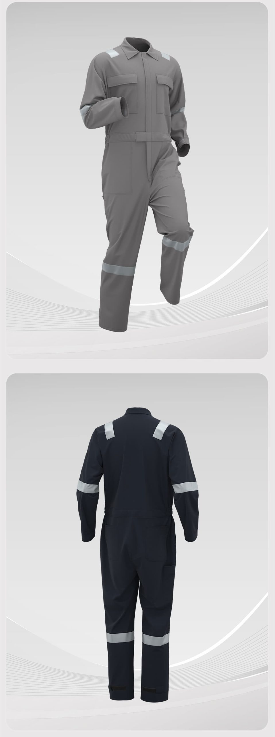 Pure cotton high-visibility coveralls13