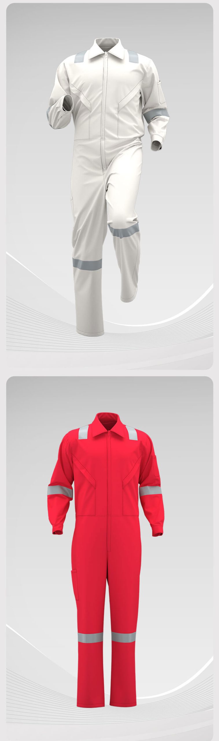 Cotton spring autumn high-visibility coveralls10