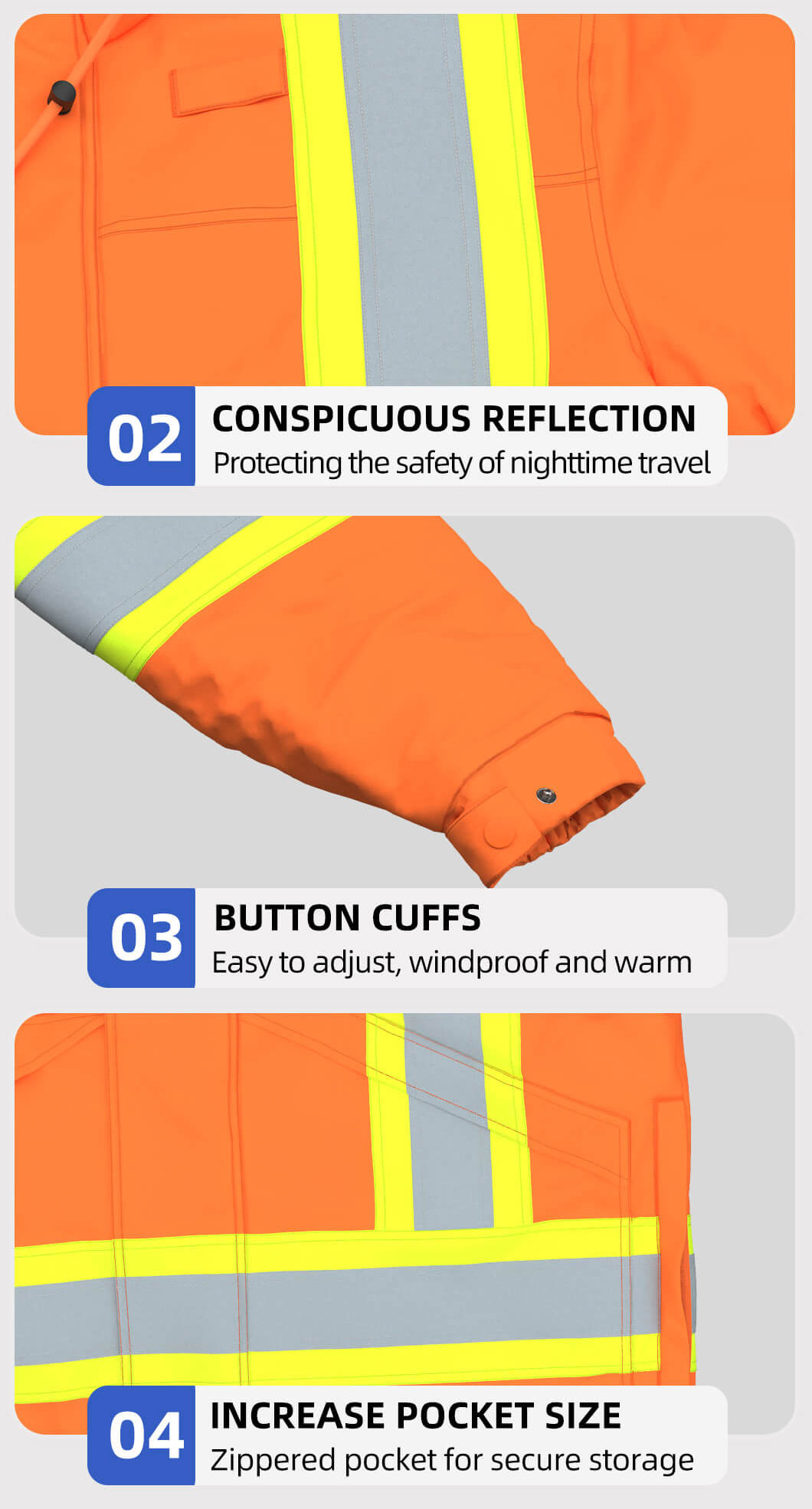 High-Visibility Reflective Winter Jacket7