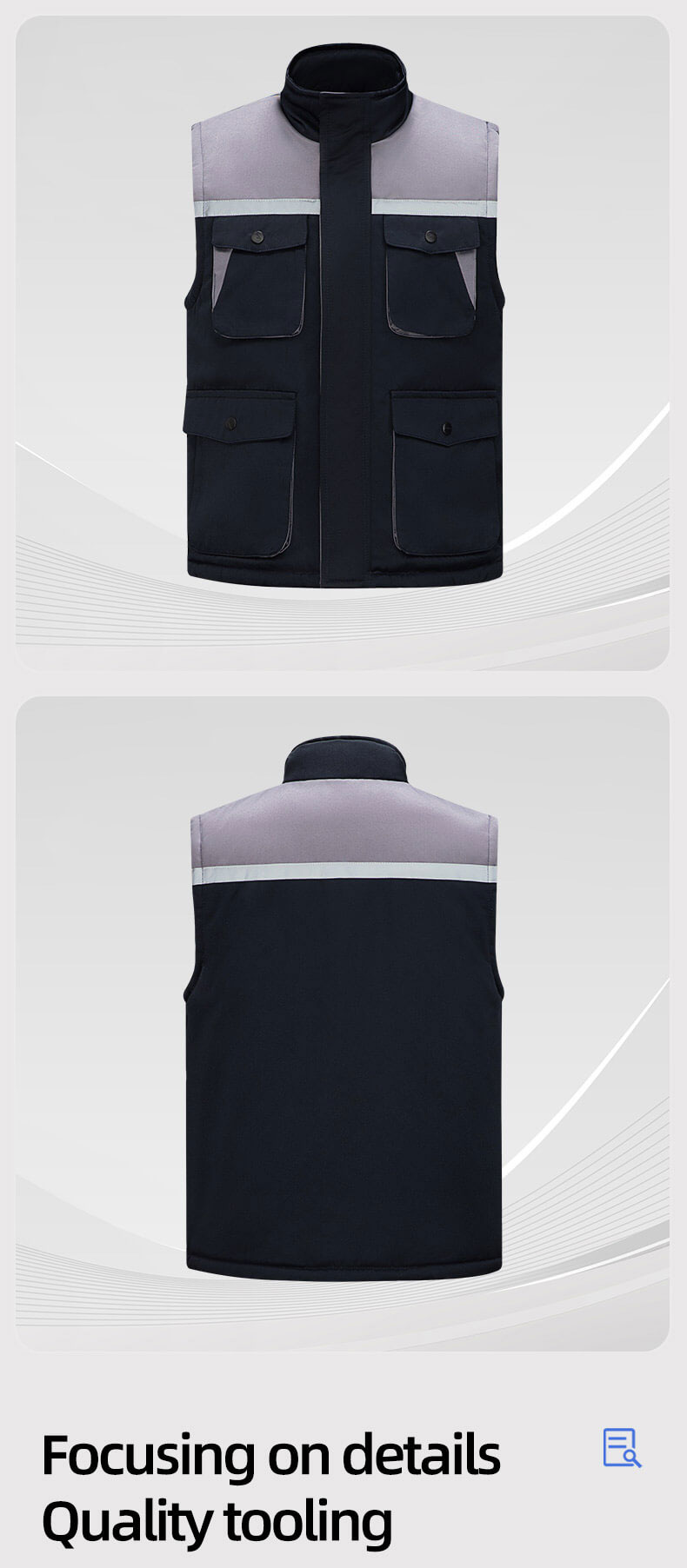 Winter high visibility anti-static work vest12