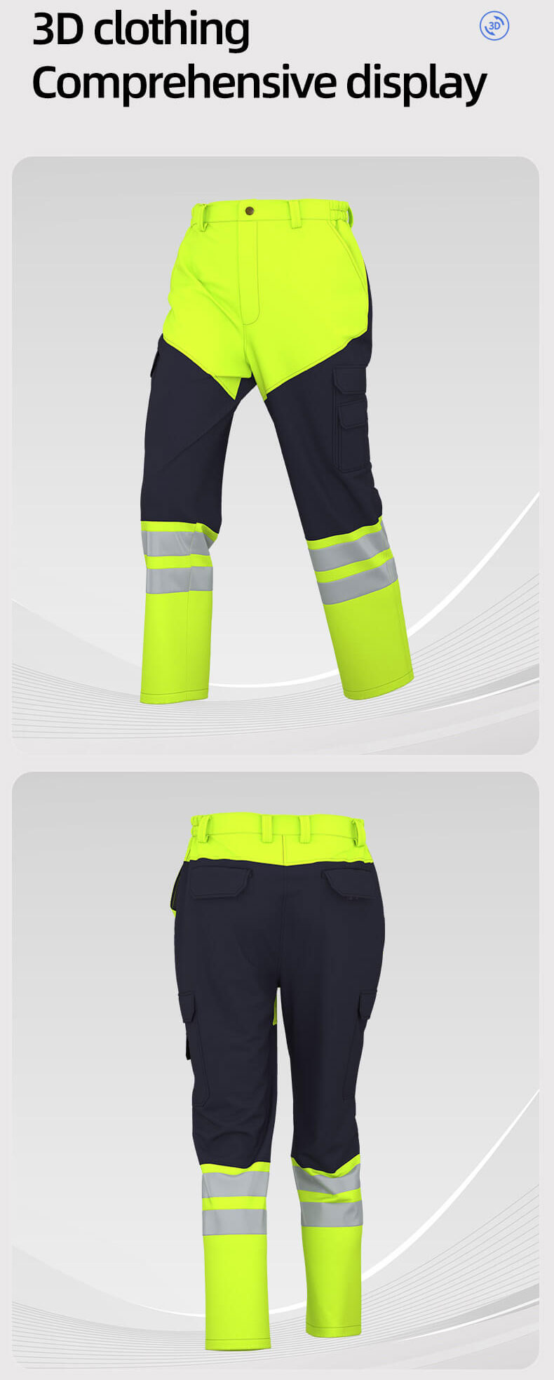 Winter high visibility waterproof cold-proof work pants5