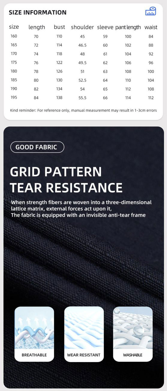 China Spring and Autumn Anti-Rip Work Clothes Men’s Wear-Resistant Miner Construction Worker Uniforms Printing Customized1